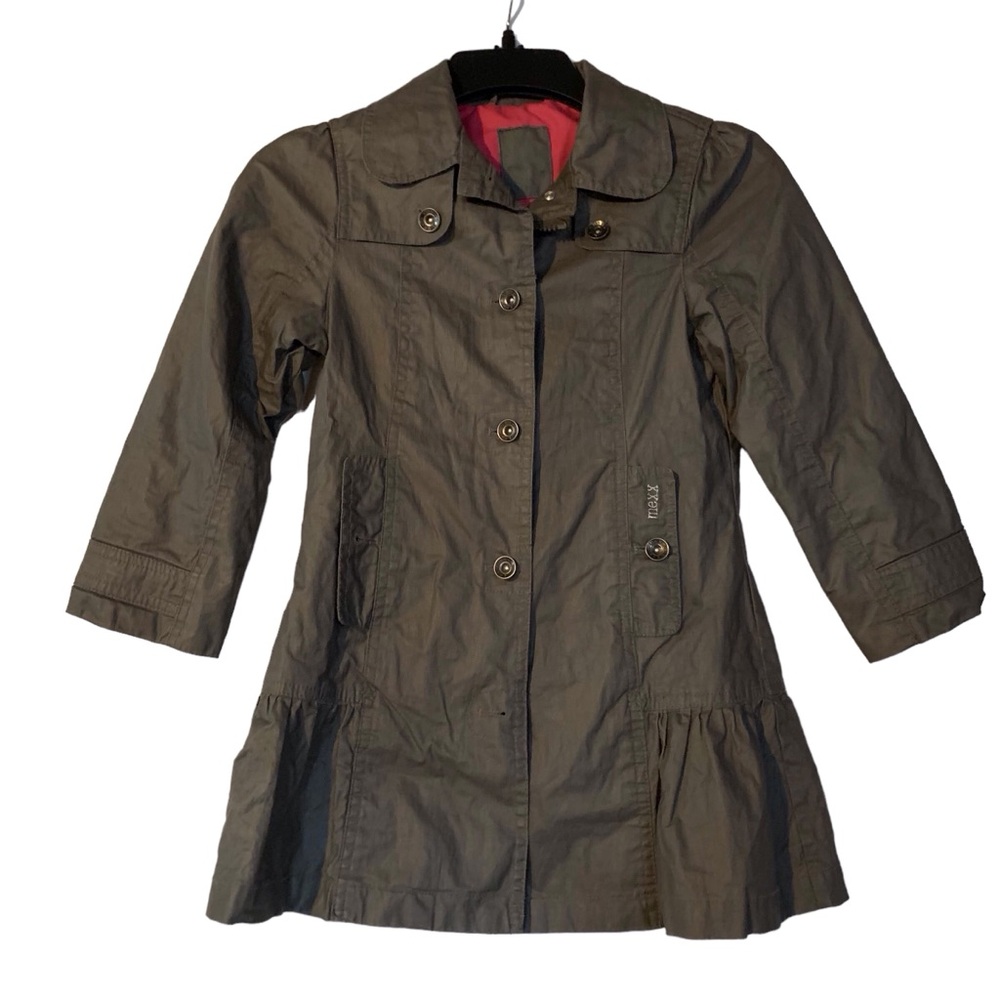Mexx Girls Lightweight Utility Jacket Khaki Sz 5-6